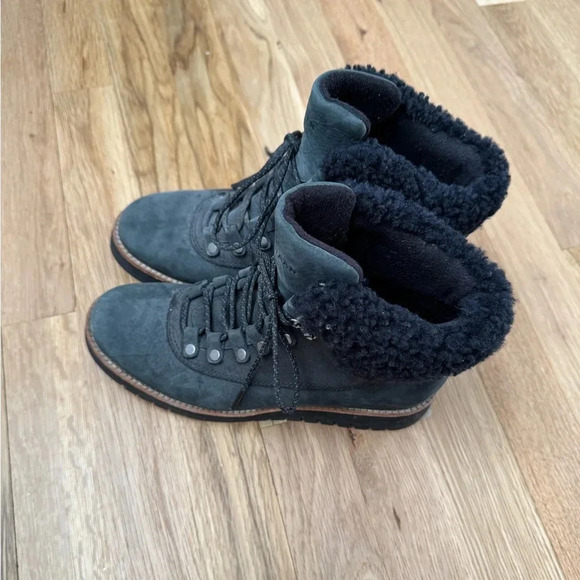 Cole Haan Zero Grand Explorer Black Leather Boots - Picture 4 of 5